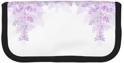 Hgbbdyyjj Framing Federmäppchen aus Segeltuch, extra groß, mit doppeltem Reißverschluss, für Make-up und Schreibwaren, Lila, Schwarz , Einheitsgröße, Taschen-Organizer