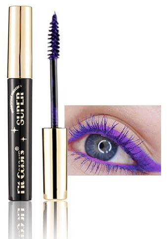 Mascara colorato impermeabile, volumizzante e curling mascara viola, volume e durevole, mascara per Natale, Halloween, feste, trucco, mascara, ciglia lunghe (viola)