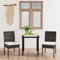 LVHUIDEH 3er Set Gartenmöbel, Garten-Essgruppe, Sitzgruppe, Wetterfest, Terassenmöbel für Garten Terrasse Balkon, Poly Rattan Schwarz