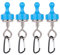Uqezagpa 4 ganci magnetici di tipo pesante con clip a moschettone forte gancio magnetico per tenda da campeggio luci
