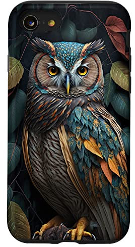 Stylish Eule Design Wild Animal Eule Hülle für iPhone SE (2020) / 7 / 8