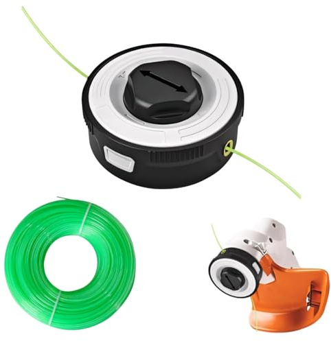 Mähkopf C3-2 für Stihl Motorsense, Fadenkopf für Stihl Autocut c 3-2 mit Ersatz-Trimmerschnur, Ersatz-Zubehör Doppel-Rasentrimmerkopf, kompatibel mit Stihl FSA57 FSE52 FSA 57 FSE 52 (A-Set)