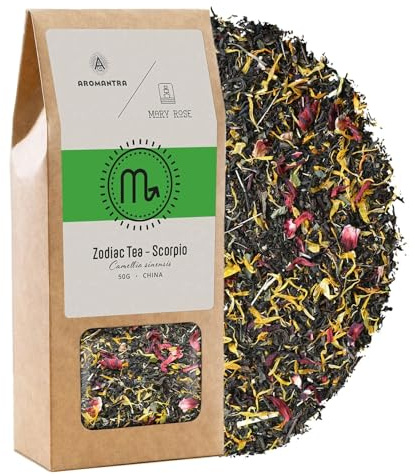 Aromantra x Mary Rose Skorpion Sternzeichen-Tee 50 g – Mystischer Yunnan-Schwarztee mit Kräutern & Gewürzen