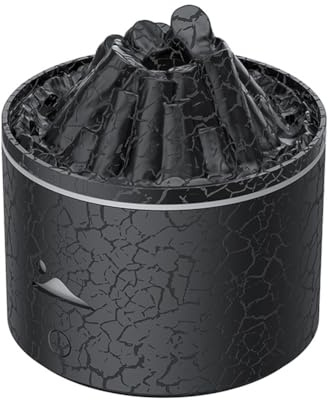 TsoLay 180ml Essential Oil Diffuser Humidifier withFlame Aroma, Jellyfish Mist, 7 Color LED, Auto Off Black
