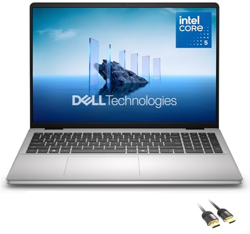 Dell 16 Touchscreen Laptop, Business & Student Laptop Computer, Win 11 Pro, Intel Core 5 120U, 16GB RAM, 2TB SSD, Copilot AI, PDG HDMI Cable, US Version KB, WiFi 6, Keypad, HDMI
