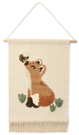 Little Dutch Wandteppich Wandbehang Wanddeko für Jungen - Dekoration aus Stoff für das Kinderzimmer Babyzimmer - Fuchs - Forest Friends