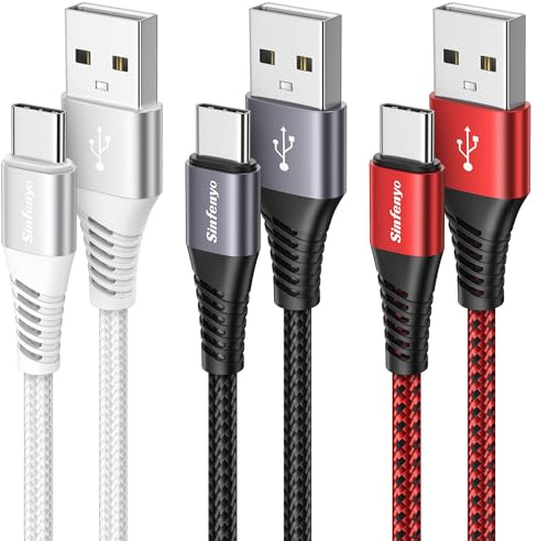 USB C Charger Cable, 3Pack 3M Extra Long USB to USB C Cable for Switch PS5 | Type C Cable USB-A to USB-C Charging Lead for iPhone 17 16 15, Samsung Galaxy S26/S25/S24/S23/S22/S21/S20 FE, Note 20/10/9/8