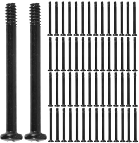 Tofficu 100pcs 34mm Computer Cooling Fan Mount Screws Black Metal PC Case Fan Screws for Water Cooling Radiator Desktop Computer Installation