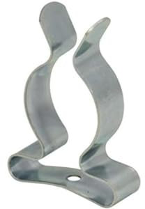 Merriway BH05862 (25 Pcs) Tool Storage Clip Spring Steel Bright Zinc Plated, 19mm (3/4 inch) - Pack of 25 Pieces