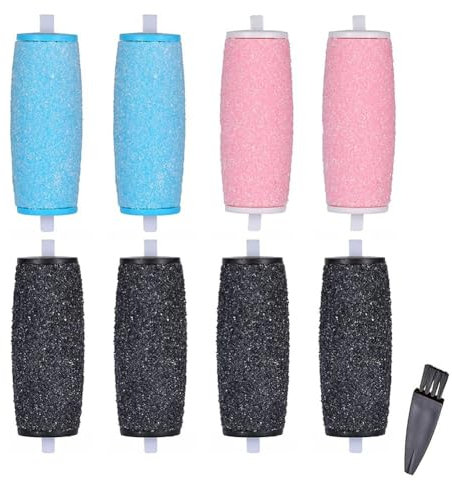 Lot de 8 Extra Rugueux Rouleau de Remplacement pour Scholl Velvet Smooth Rouleaux les têtes Electrique Râpe