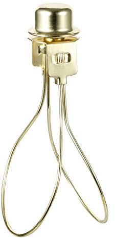 sourcing map Lampenschirm Glühbirne Clip Adapter mit Schirm Befestigung Oberteil Messing
