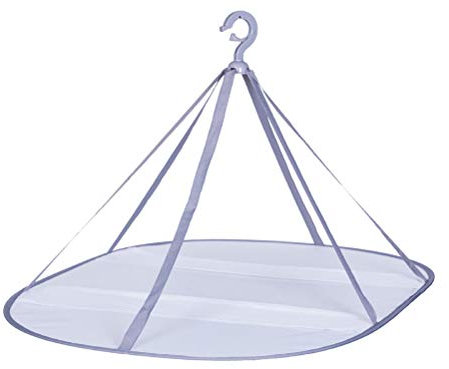 OUNONA Cesta de Malla Plegable para Colgar suéteres, secador de Ropa, Cesta de lavandería, Red para Secadora (monocapa Rectangular)