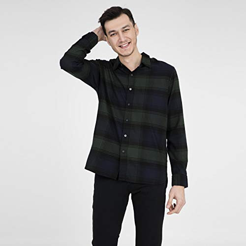 Levis Chemise à Carreaux Pacific Bleu Marine Vert Homme