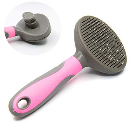 YAVO-EU Pet Hair Comb Dog Grooming Remover Pet Undercoat Rake, Professional Comb Tool Kit Pet Hair Stripping Tool Dogs and Cats (pink)