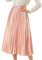 Allegra K Damen Hohe Taille A-Linie Elastisch Plissee Metallisch Party Faltenrock Maxirock Rock Rosa L