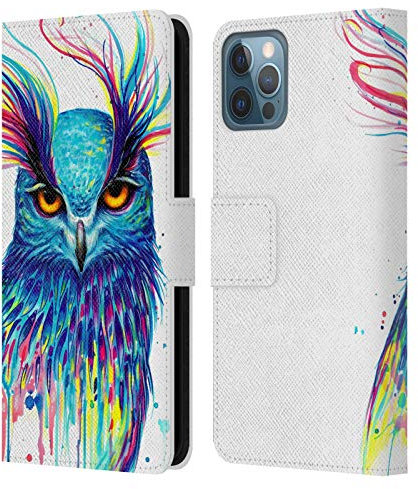 Head Case Designs Offizielle Pixie Cold In Das Blaue Tiere Leder-Wallet-Hülle Kompatibel mit Apple iPhone 12 / iPhone 12 Pro