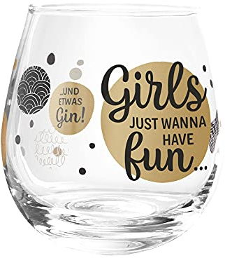 Whiskyglas, Wasserglas oder auch Weinglas mit Spruch Girls just Wannahave fun