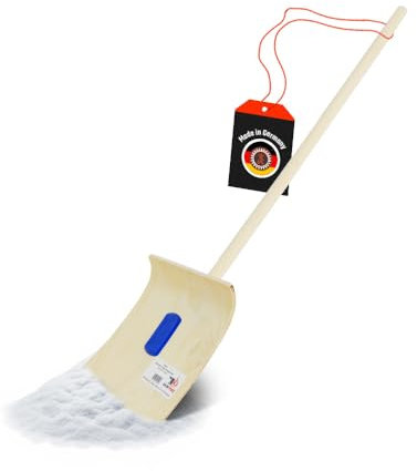 SHW-FIRE | Schneeschieber für Kinder mit 26 cm Schaufel und 75 cm Holzstiel, Schaufel aus 5-lagigem Sperrholz, stabil und leicht, Schneeschaufel für Kinder | Made in Germany