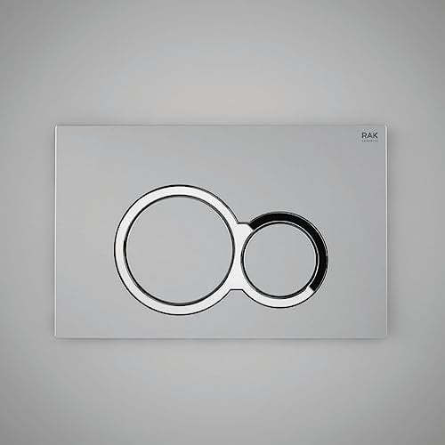 RAK Ecofix Round Push Button Dual Flush Plate Matt Chrome Concealed Cistern