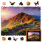 UNIDRAGON Original Wooden Jigsaw Puzzles - Nature Enchanting Sunrise, 250 pcs, Medium 12.2x9, Beautiful Gift Package, Unique Shape Best Gift for Adults and Kids