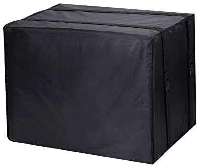 CUSROS Outdoor Air Conditioning Unit Protection Cover Winter Snow Cover for Windowsill Air Conditioning Cover Outdoor Heavy-duty Waterproof Insulation- With Adjustable Shoulder Strap Beige L