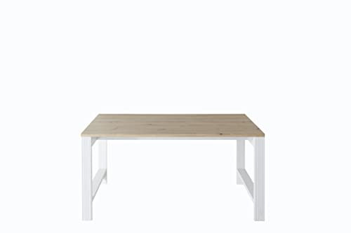 möbelando Schreibtisch Bürotisch Arbeitstisch Büromöbel Holztisch Büro Tisch Jillana I Pinie hell/Artisan Eiche