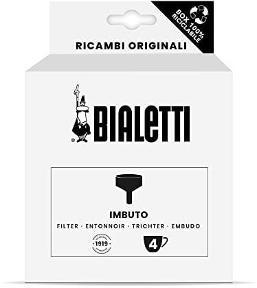Bialetti Ricambi, Include 1 Filtro a Imbuto, Compatibile con Moka Orzo Express Bialetti 4 tazze