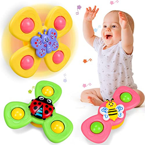 Fidget Spinner for Babies - Suction Cup Spinner Toys for Toddlers & Kids (1-7 Years) - Baby Sensory Toys for 6-12 Months