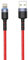 TELLUR Câble de données USB vers Lightning avec lumière LED, USB-A, 3A, 480 Mbps, Nylon, 1,2 m (rouge)