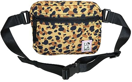 Lola California Sleek Hippie Gürteltasche aus Nylon, Josi - Golden, Einheitsgröße, Vibrant Sleak Hippie Bauchtasche (erhältlich in mehreren Farben und Mustern)