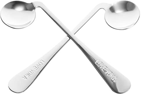 PAREKS Cuchara de agarre para zurdos, fácil compensación, 2 piezas, ligera, ergonómica, adaptativa, utensilio adaptable para comer independiente de agarre limitado o débil