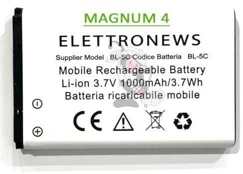 Batteria per Brondi Magnum 4 batteria compatibile pari originale Brondi magnum 4 1000 mAh Litio 3,7V