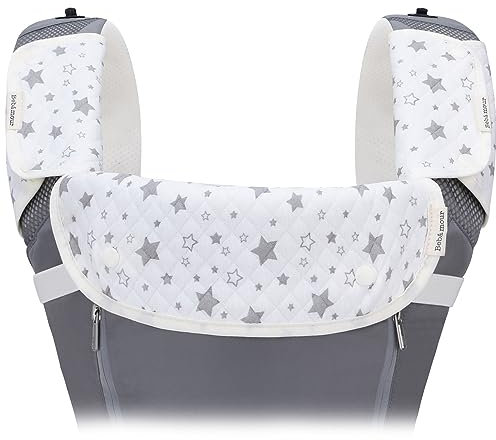 bebear Beißkissen für Babytrage, 100% Baumwolle Sabber Lätzchen für Babytrage Neugeborene bis Kleinkinder, 3PCS Baby Beißkissen für Jungen/Mädchen(Star)