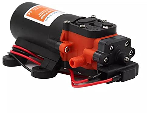 UNbit Bomba de refuerzo de acero inoxidable Bombas de chorro de césped Bomba autocebante de diafragma, bomba de agua marina de 12 V for accesorios de barcos for caravanas for riego de transporte de ag