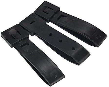 TROGN 4 x kurze Molle-System, 7,6 cm Malice-Clips, Gurt, universal, für Kydex, schwarze Befestigung, Molle-Etui-Holster