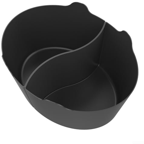 Olla de cocción lenta forrada con forro de cacerola de silicona para olla de cocción lenta forrada con divisor de sartén de silicona (negro)