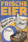 LUCKYLINDE - Wetterfestes 30 x 20 cm Blechschild – Hühner Schild – Frische Eier - für Hühner Fans, Eier Verkauf Hinweis Schild