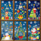235 Fensterbilder Weihnachten Selbstklebend, Schneeflocken, Weihnachtsbaum, Weihnachtsmann Fenster Deko PVC Weihnachtsdeko Fensterdeko Winter Weihnachtsfensterbilder Christmas Decorations,Grün und Rot