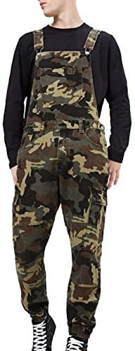Dungarees Overalls Mens Workwear Camouflage Fashion Simple Camouflage City Pants Outdoor Workwear Bag Pants Strap Pants Bib And Brace Overalls For Men