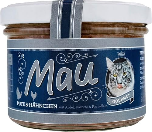 Mau Gourmet Katzennassfutter Pute & Hähnchen 200g Glas