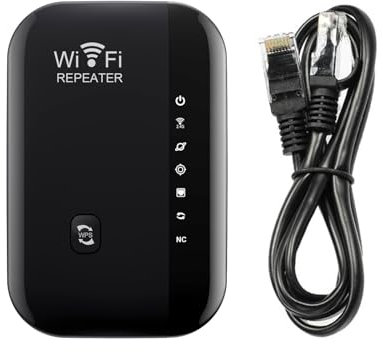 Swokely 300M WiFi Repeater Kabelloser Signalverstärker WiFi Range Extender mit Ethernet-Anschluss Einfache Einrichtung Relais/AP 2 Arbeitsmodi Tragbarer WiFi Extender Signal Extender