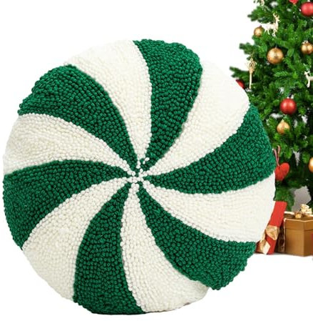 Weihnachtskissen - Weihnachtskissen Candy | Weihnachtskissen | Bequeme Kissen mit Bonbonmuster, niedliche Dekorationen | Niedliche Dekorationen für Stühle, Sofas und Wohnzimmer