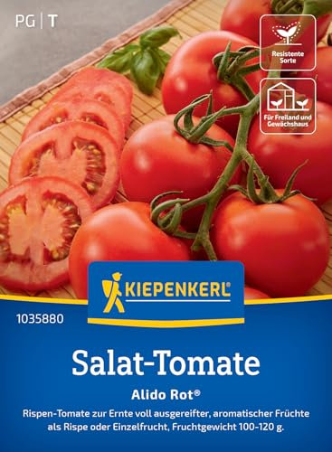 Kiepenkerl Salat-Tomatensamen Alido Rot® 1035880 - Rispentomate - aromatisch - Rispe oder Einzelfrucht - 100-120g - Saatgut, Samen Gemüse, Gemüsepflanzen