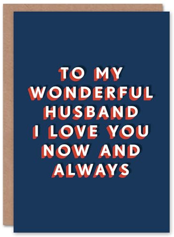 Artery8 Wonderful Love You Now And Always Sincere For Him Husband Birthday Card