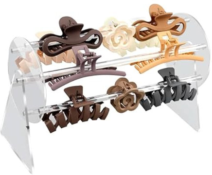 ZMDMAH 360 Grad Haarspangen Aufbewahrung MäDchen, Acryl Haarspangen Organizer, Haarklammer Organizer Aufbewahrungs, Claw Clip Aufbewahrungs, Haargummi Aufbewahrung Haargummis Organizer