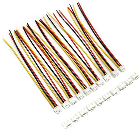ZSDZFYLLK 10Pairs JST-XH 2.54mm 3 Pin Männlicher Stecker mit 15cm 22 AWG Silikon Kabel Draht und Weibliche Buchse JST XH Stecker Kit