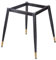 Patas de mesa de comedor de metal industrial resistente con ventosas para escritorio de mármol/cristal, base de muebles modernos para el hogar, cocina, bricolaje (70 cm x 70 cm x 72 cm, negro +