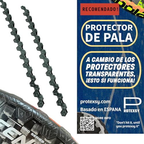 Protexsy 2X Protector de Pala de Padel - Alta Resistencia - Todas Las Palas - Ligero - 2 Protectores Raqueta Padel - Protector Pala Transparente = NO Negro Funda Pala Padel Padel Accesorios
