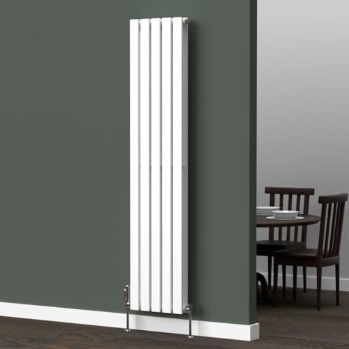 Lux Heat White Flat Vertical Double Panel Designer Radiator 1600mm (H) x 350mm (W)