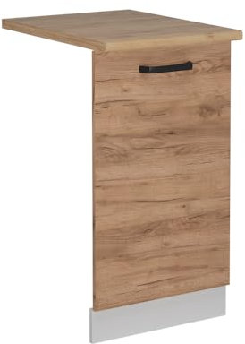 Vicco Geschirrspülblende R-Line, Geschirrspüler Fronttür, Goldkraft Eiche, 45 cm, AP Eiche